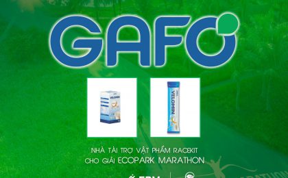 GAFO: NHÀ TÀI TRỢ VẬT PHẨM RACEKIT CHO GIẢI ECOPARK MARATHON