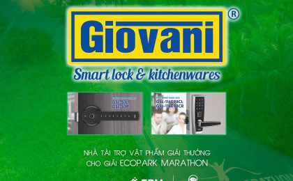 GIOVANI: NHÀ TÀI TRỢ VẬT PHẨM GIẢI THƯỞNG CHO GIẢI ECOPARK MARATHON