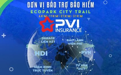 PVI, Nhà bảo trợ bảo hiểm 100% cho toàn bộ runners, crews và Ban tổ chức của Ecopark City Trail 2024